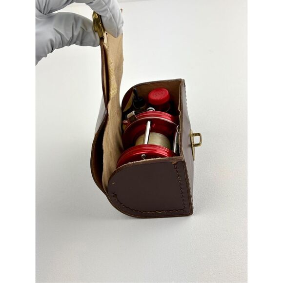 Vintage Rare Early Abu Ambassadeur No. 5000 Fishing Reel Sweden & Leather Case E - Picture 11 of 15